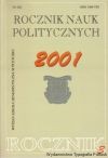 Rocznik Nauk Politycznych. Rocznik III, Nr 3 2001