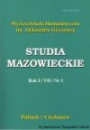 Studia Mazowieckie. Rok I/VII, Nr 1 2005
